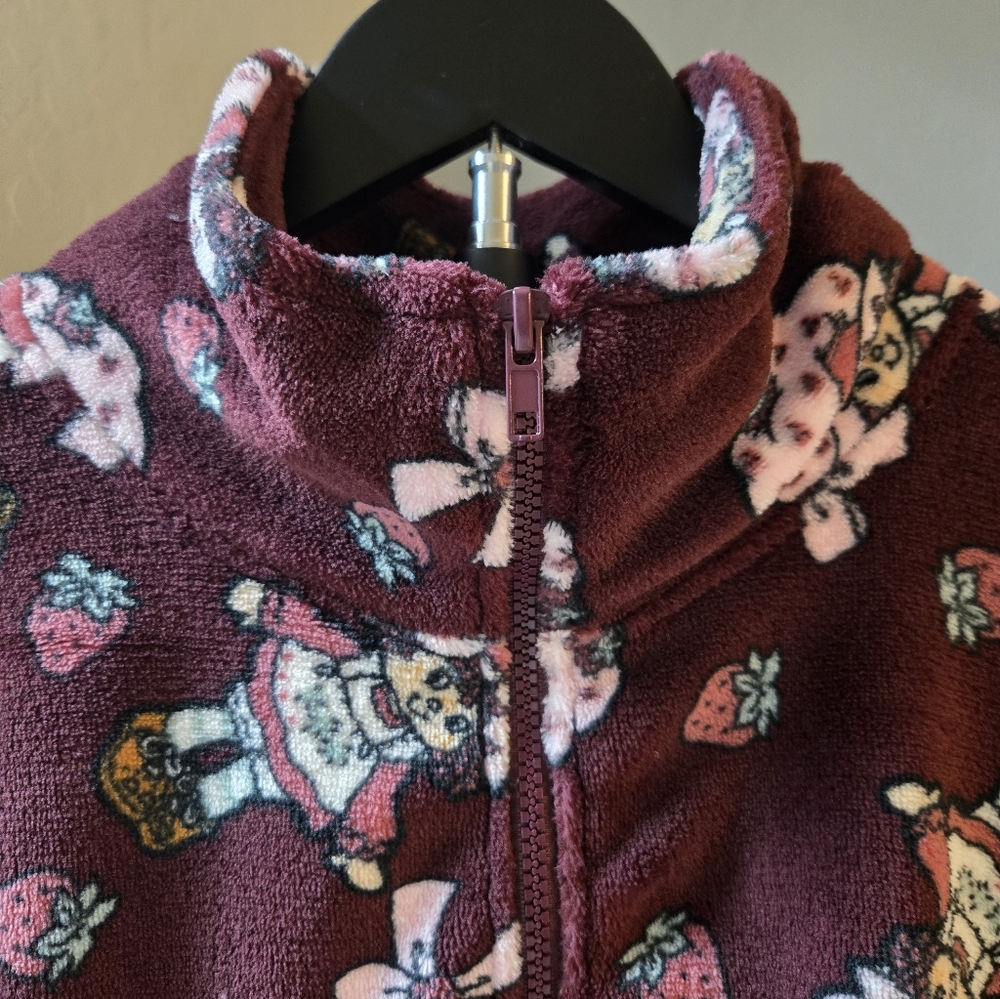 Strawberry Shortcake Fleece Zip Pullover Size M - Picture 4 of 8
